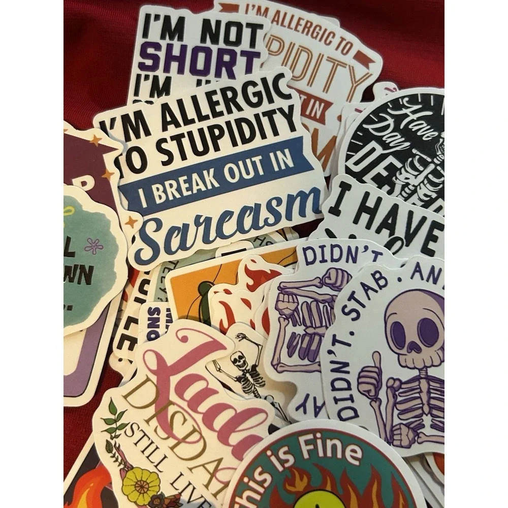 Stickers - Lot Of Stickers (50) Bonus Ones - Miscellaneous Humor - ALL NEW